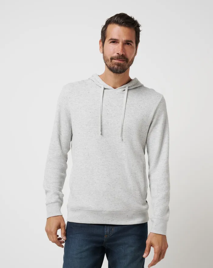 Men Hoodies and Sweatshirts TravisMathew CLOUD WAFFLE HOODIE Light Grey