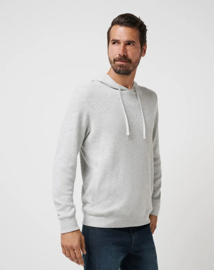 Men Hoodies and Sweatshirts TravisMathew CLOUD WAFFLE HOODIE Light Grey