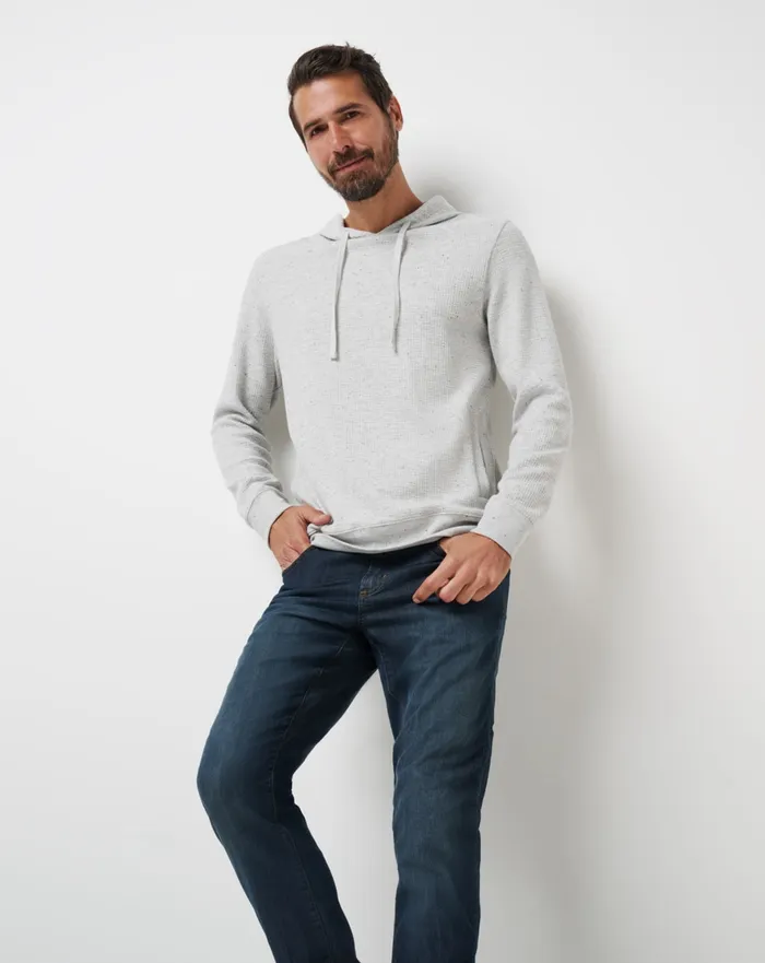 Men Hoodies and Sweatshirts TravisMathew CLOUD WAFFLE HOODIE Light Grey