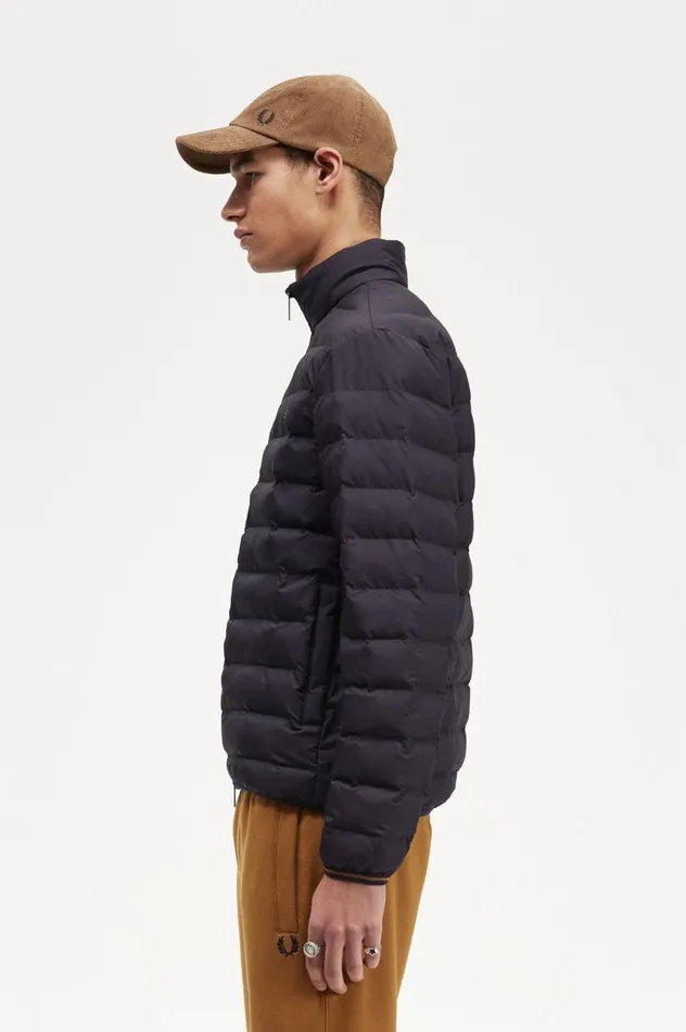 Men Insulated Jacket Navy Fred Perry Coats and Jackets
