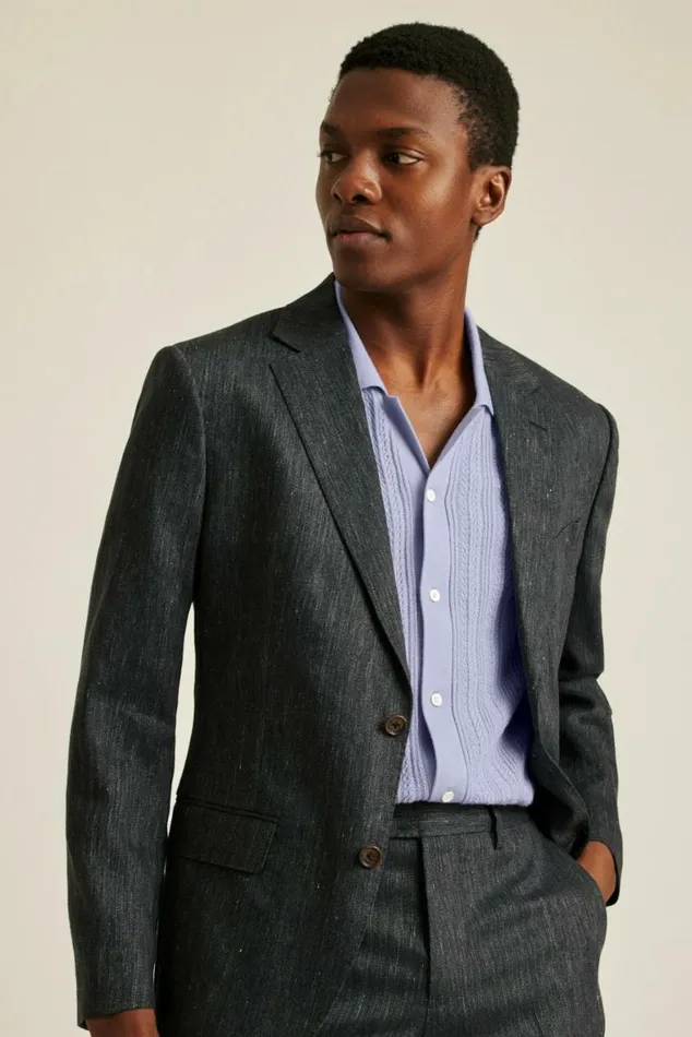 Men Italian Stretch Linen Suit Jacket Charcoal Bonobos Blazers and Sport Coats