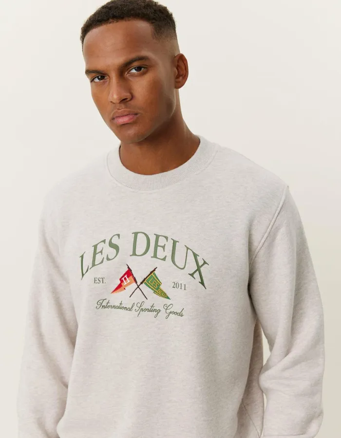 Men Ivy League Sweatshirt 8211 Oatmeal Mlange Les Deux HoodiesSweatshirts