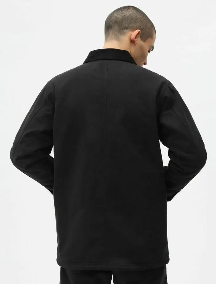 Men Jackets Dickies Duck Canvas Chore Coat Black