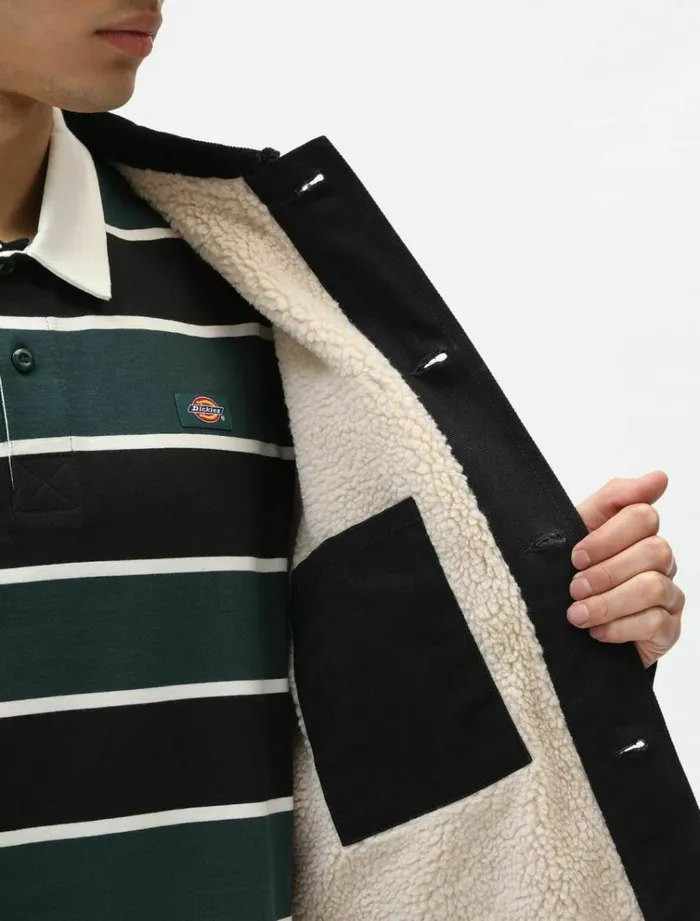 Men Jackets Dickies Duck Canvas Chore Coat Black