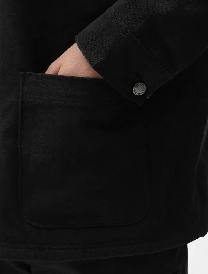 Men Jackets Dickies Duck Canvas Chore Coat Black