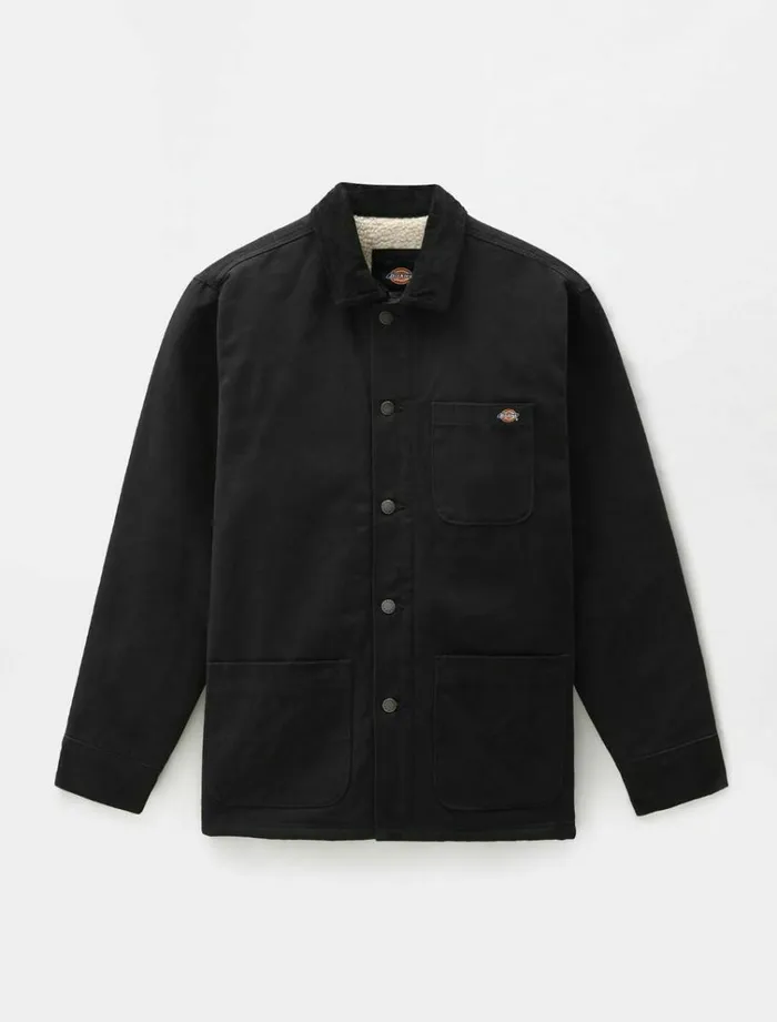 Men Jackets Dickies Duck Canvas Chore Coat Black