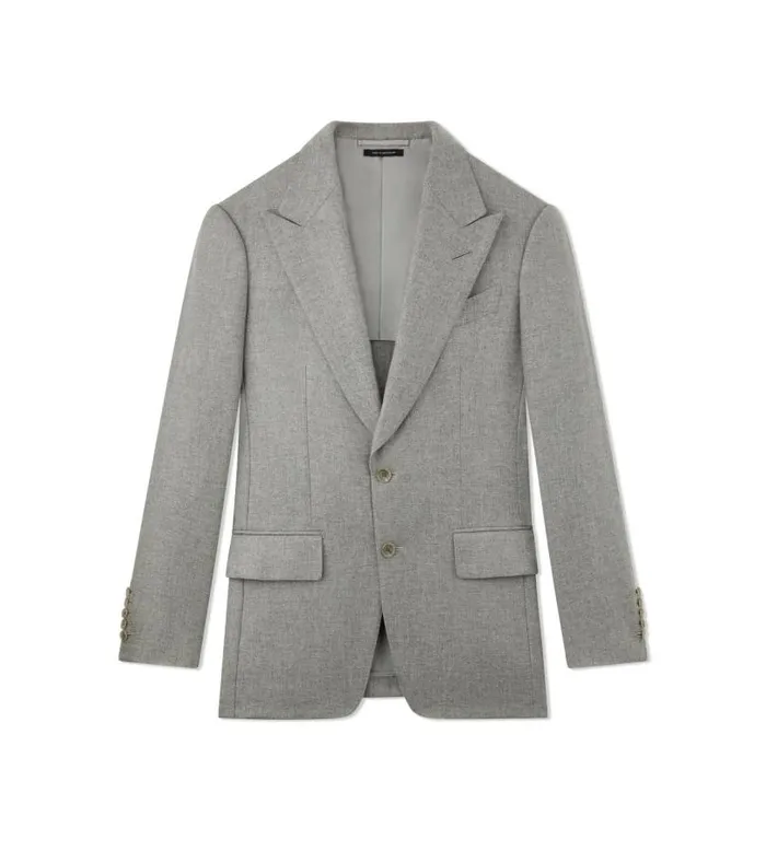 Men Jackets Tom Ford Cashmere Twill Shelton Jacket Light Grey