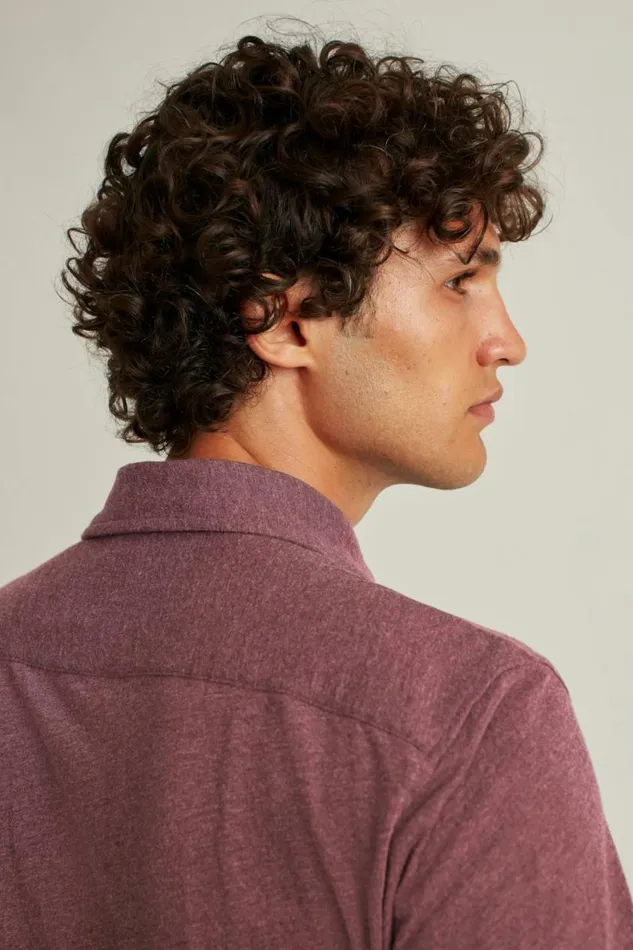 Men Jersey Everyday Shirt Heather Burgundy Bonobos Casual Shirts