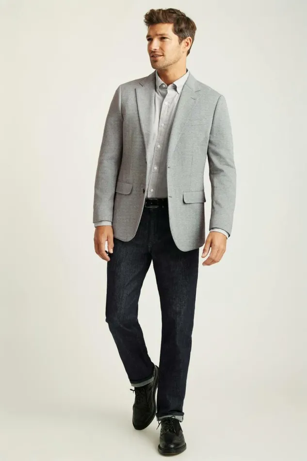 Men Jetsetter Knit Blazer Light Grey Bonobos Blazers and Sport Coats