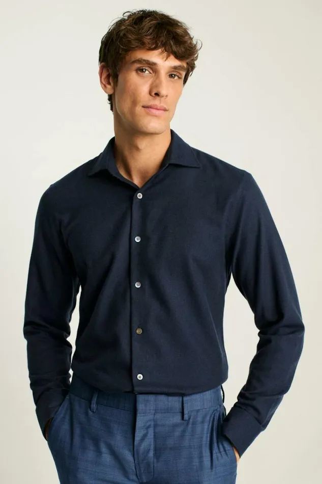 Men Jetsetter Premium Merino Dress Shirt Navy Blue Bonobos Formal Dress Shirts