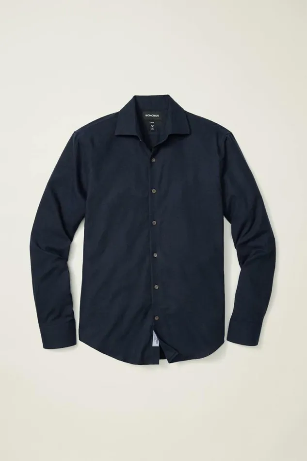 Men Jetsetter Premium Merino Dress Shirt Navy Blue Bonobos Formal Dress Shirts