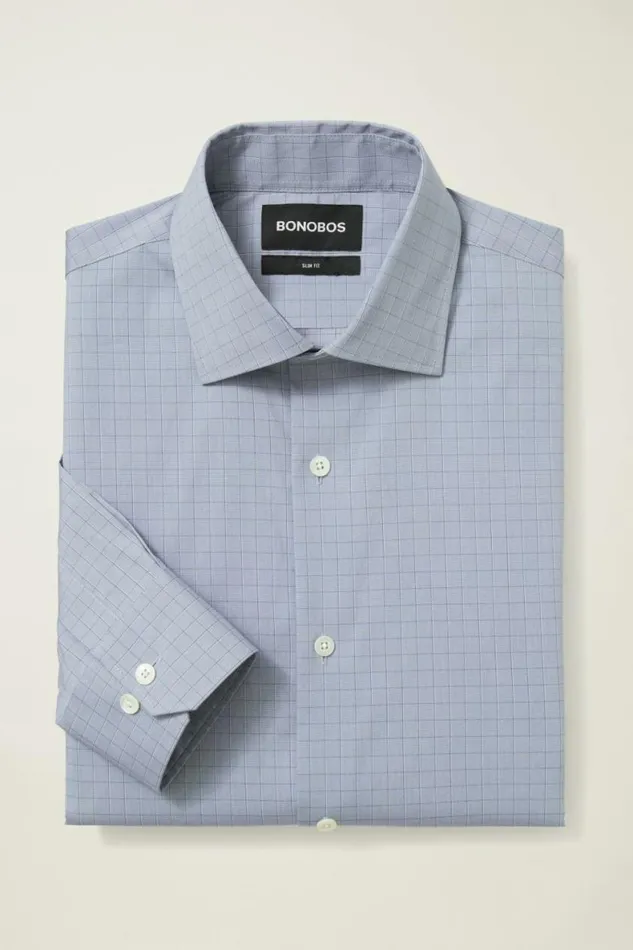 Men Jetsetter Stretch Dress Shirt Blue Mitcham Check Bonobos Business Casual Shirts