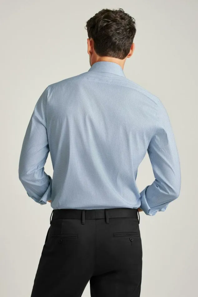 Men Jetsetter Stretch Dress Shirt Blue Wymer Plaid Bonobos Business Casual Shirts