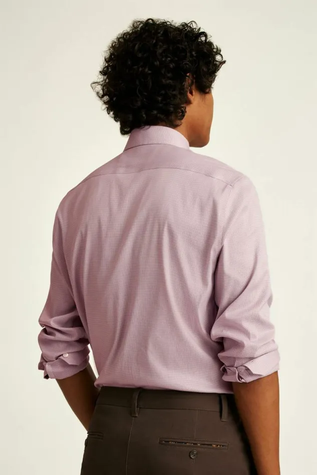 Men Jetsetter Stretch Dress Shirt Mauve Micro Houndstooth Bonobos Business Casual Shirts