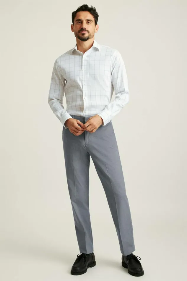 Men Jetsetter Stretch Dress Shirt Navy Pink Grace Plaid Bonobos Business Casual Shirts