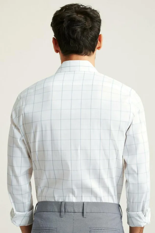 Men Jetsetter Stretch Dress Shirt Navy Pink Grace Plaid Bonobos Business Casual Shirts