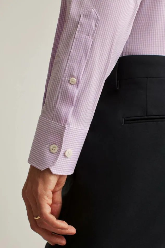 Men Jetsetter Stretch Dress Shirt Purple Mini Gingham Bonobos Business Casual Shirts