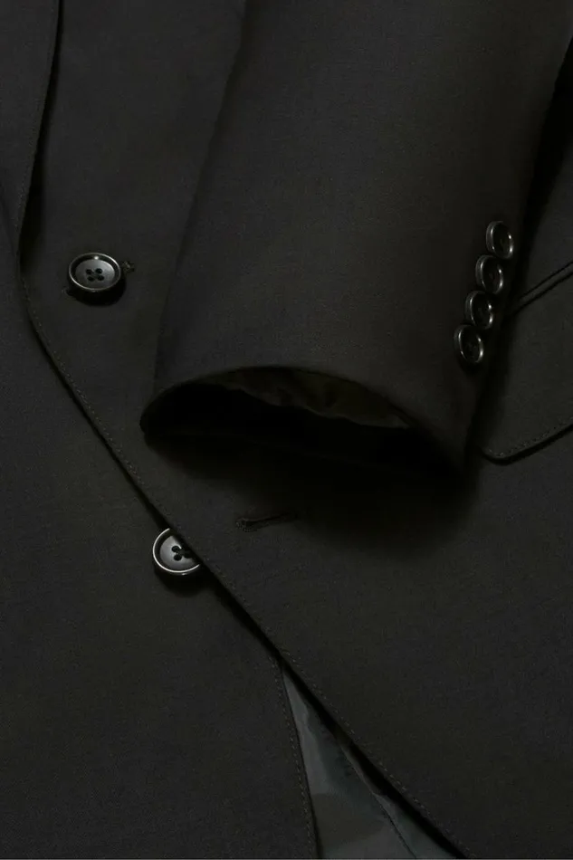 Men Jetsetter Wool Blazer Black Bonobos Blazers and Sport Coats