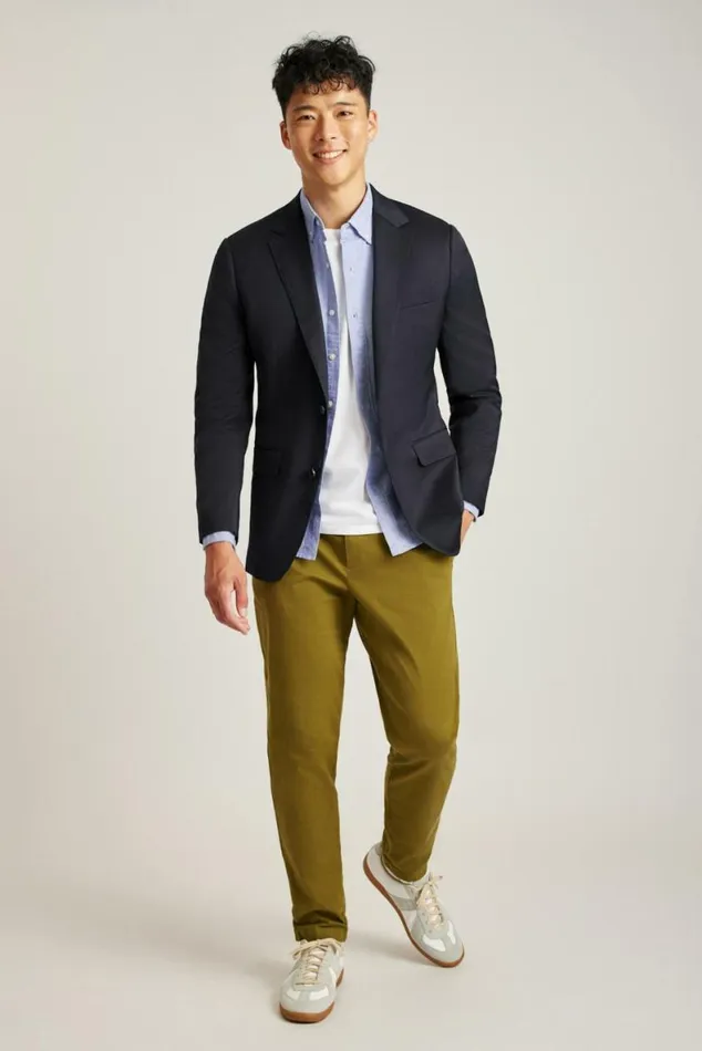 Men Jetsetter Wool Blazer Navy Bonobos Blazers and Sport Coats