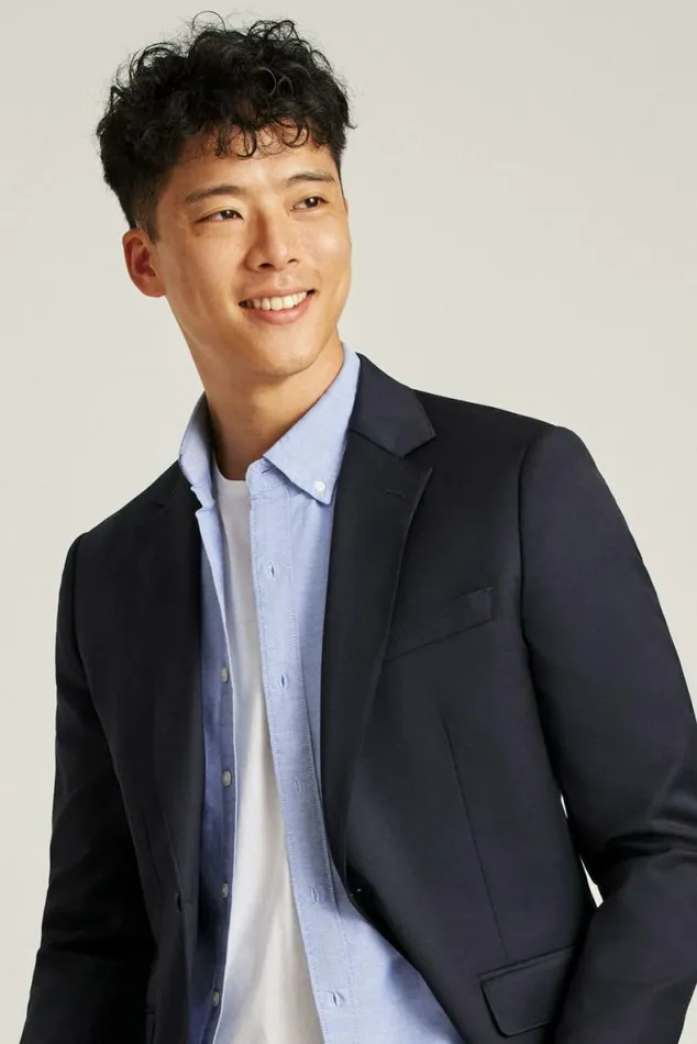 Men Jetsetter Wool Blazer Navy Bonobos Blazers and Sport Coats