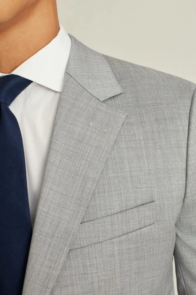 Men Jetsetter Wool Suit Light Grey Bonobos Suits
