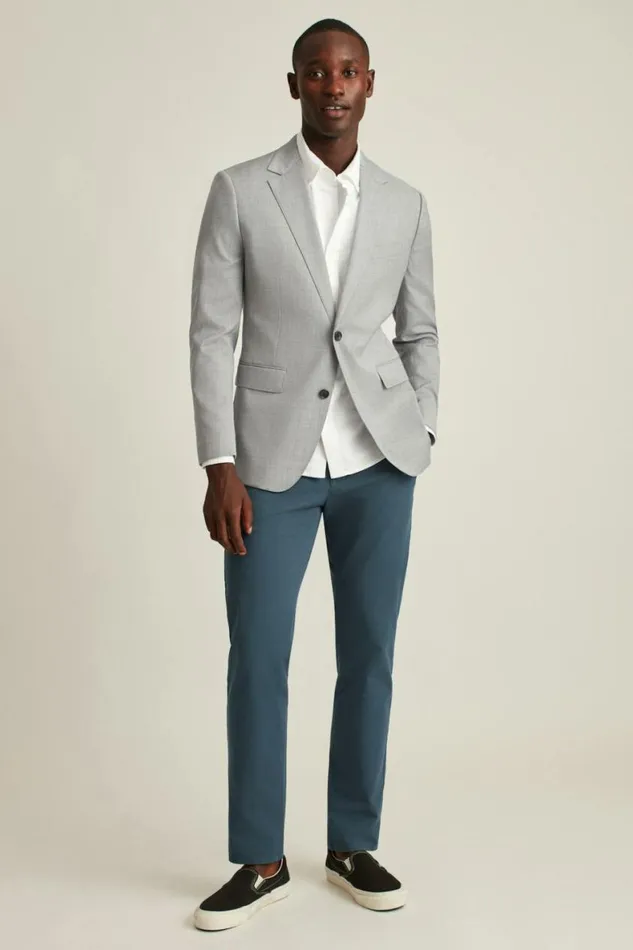 Men Jetsetter Wool Suit Light Grey Bonobos Suits