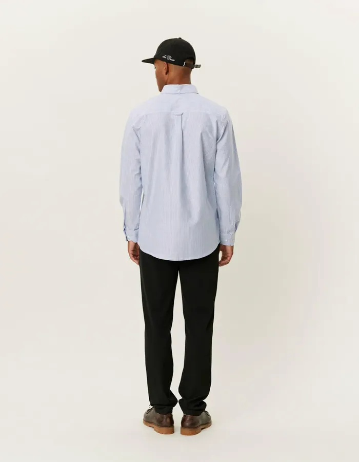Men Kent Oxford Shirt 20 8211 Light BlueWhite Les Deux ShirtsOvershirts