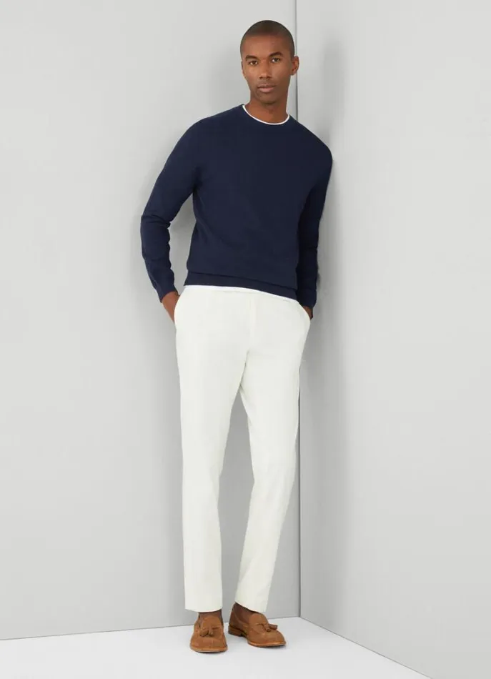 Men Knitwear Hackett London Crew Neck Jumper Navy