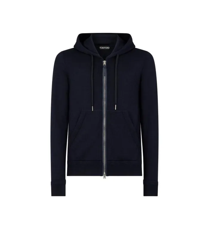 Men Knitwear Tom Ford Cashmere Silk Lightweight Hoodie