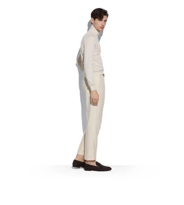 Men Knitwear Tom Ford Fine Gauge Cashmere Silk Roll Neck Ivory Men Knitwear Tom Ford Fine Gauge Cashmere Silk Roll Neck Ivory