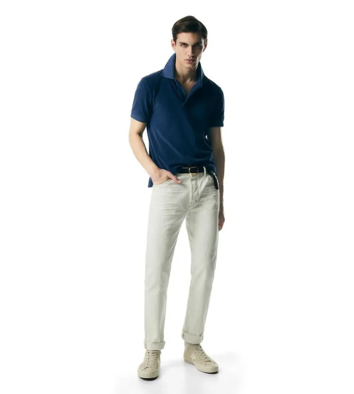 Men Knitwear Tom Ford Towelling Polo Midnight Blue Men Knitwear Tom Ford Towelling Polo Midnight Blue