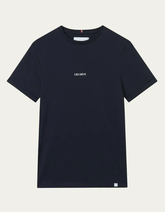 Men Lens TShirt 8211 Dark NavyWhite Les Deux Tshirts