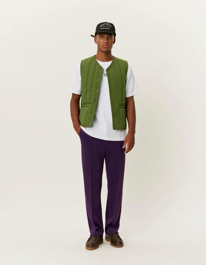 Men Martin Vest 8211 Chive Green Les Deux JacketsCoats