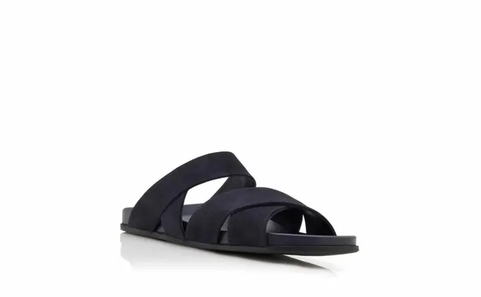 Men Navy Blue Suede Sandals Manolo Blahnik Sandals
