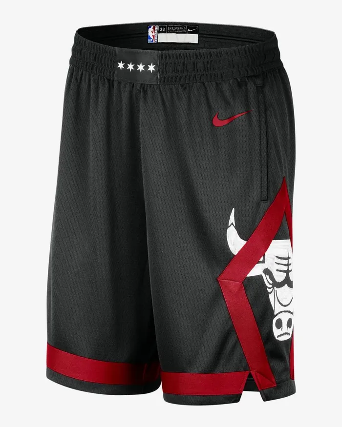 Men Nike Shorts Chicago Bulls 202324 City Edition Blackuniversity Reduniversity Red