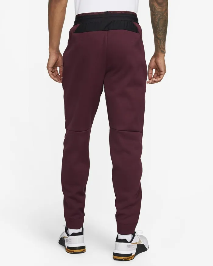 Men Nike Trousers And Tights Therma Sphere Night Maroonblack