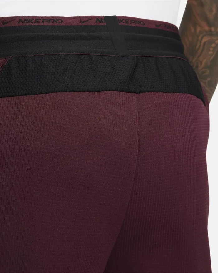 Men Nike Trousers And Tights Therma Sphere Night Maroonblack