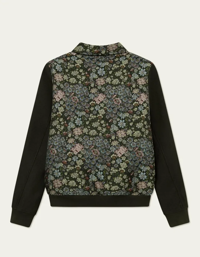 Men Noah Jacquard Varsity Jacket 8211 RosinChive Green Les Deux JacketsCoats