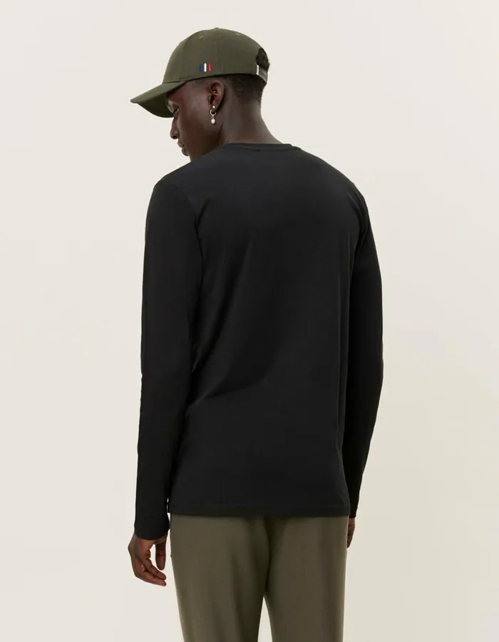 Men Norregaard LS TShirt Tonal 8211 BlackBlack Les Deux Tshirts