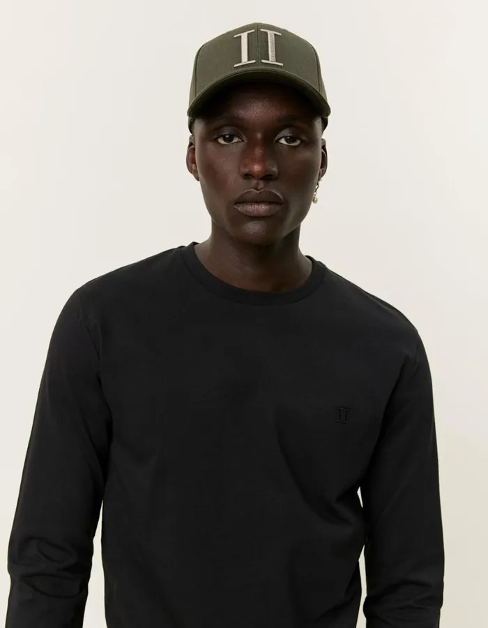 Men Norregaard LS TShirt Tonal 8211 BlackBlack Les Deux Tshirts