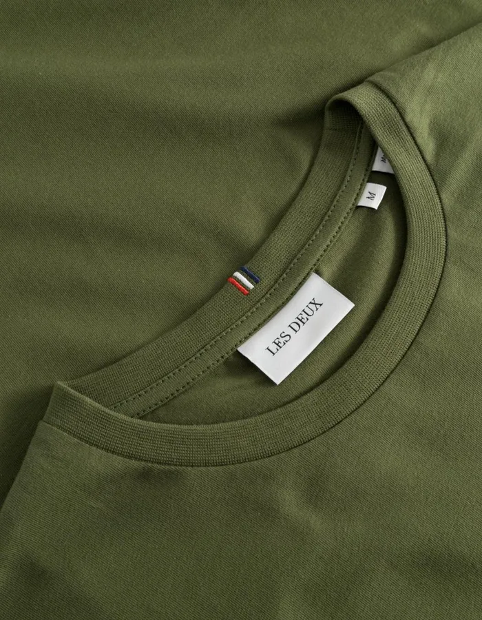 Men Norregaard TShirt 8211 Seasonal 8211 Chive GreenOrange Les Deux Tshirts