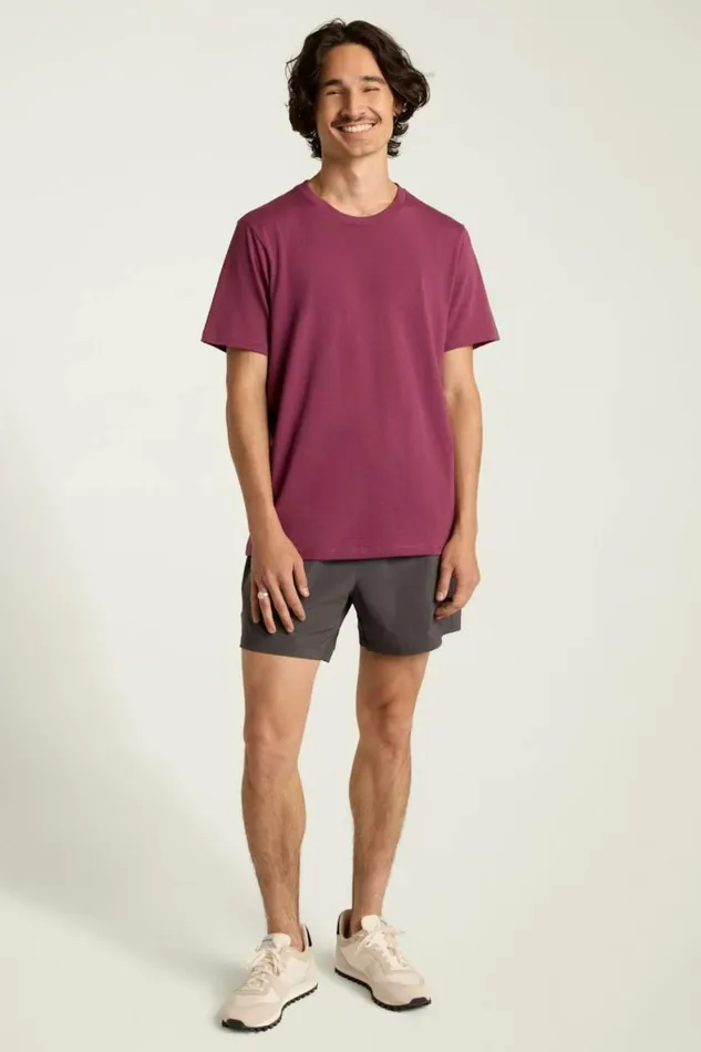 Men Organic Cotton Tee Burgundy Bonobos Short Sleeve Tees