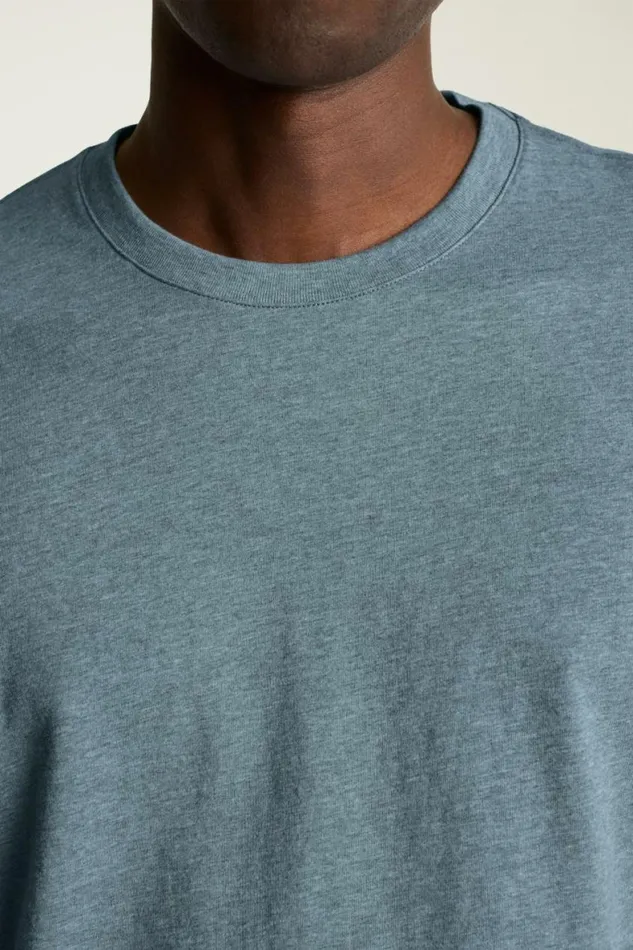 Men Organic Cotton Tee Heather Blue Bonobos Short Sleeve Tees