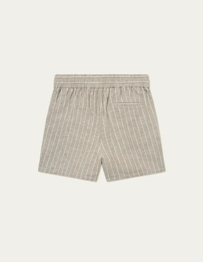 Men Otto Linen Shorts 8211 WalnutLight Ivory Les Deux Shorts