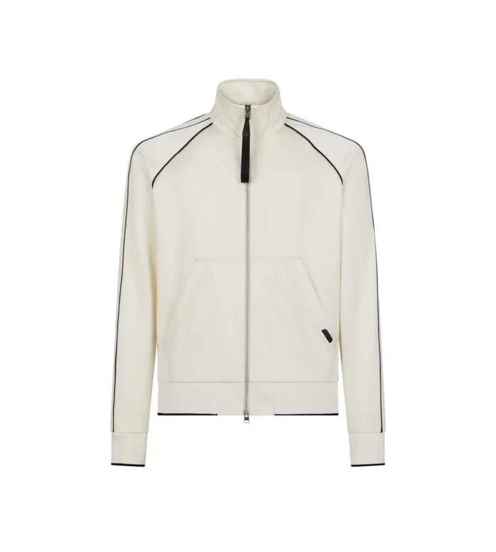 Men Outerwear Tom Ford Jersey Zip Through With Piping