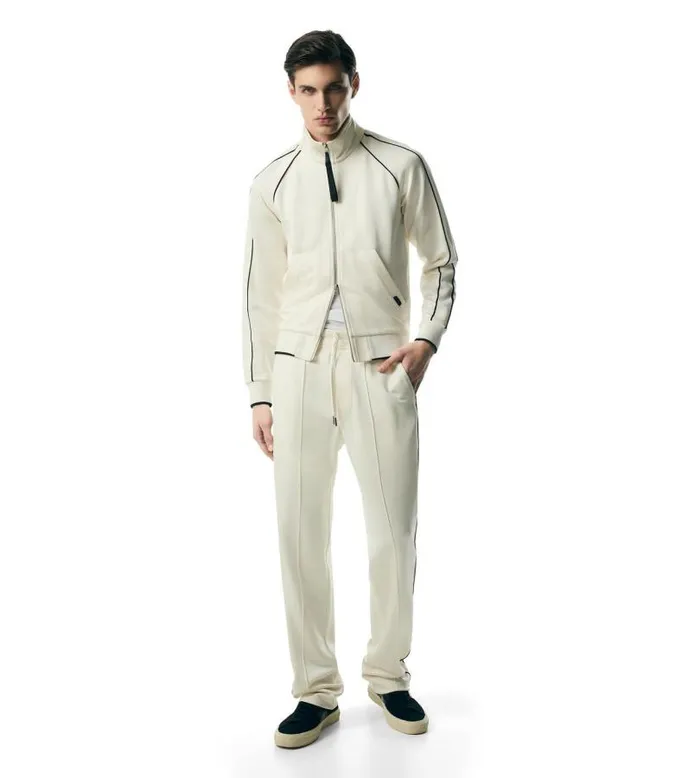 Men Outerwear Tom Ford Jersey Zip Through With Piping Men Outerwear Tom Ford Jersey Zip Through With Piping