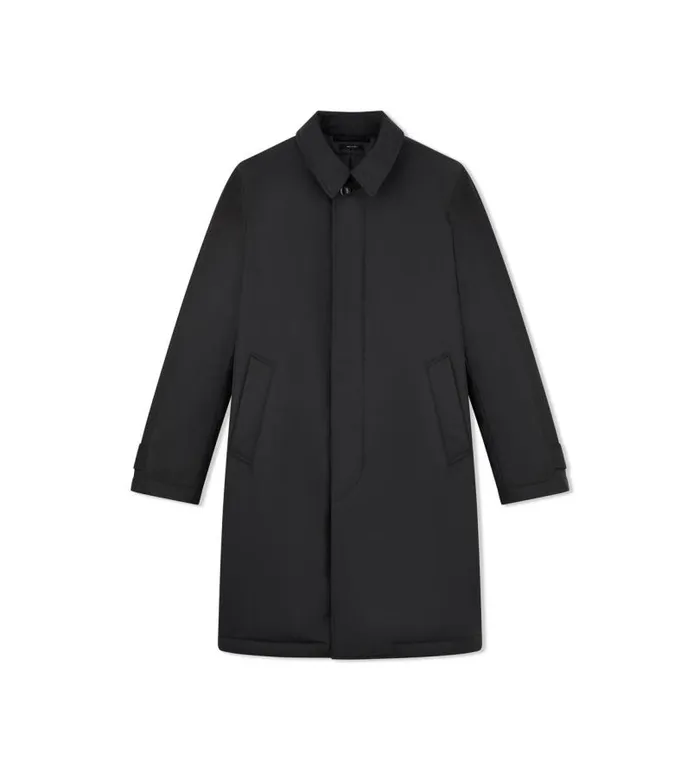 Men Outerwear Tom Ford Micro Faille LightFill Raincoat Black
