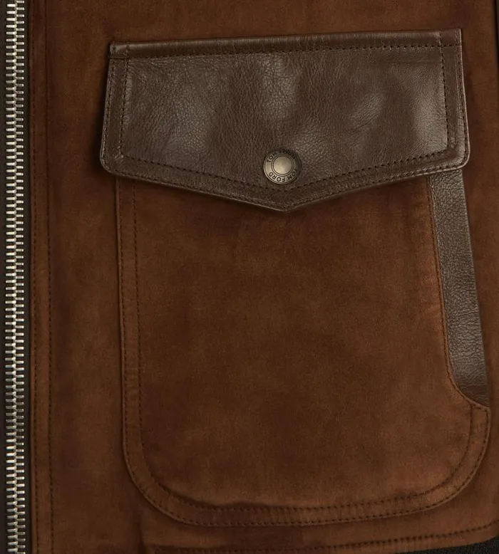 Men Outerwear Tom Ford Soft Suede 034Members Only034 Jacket Cigar Men Outerwear Tom Ford Soft Suede 034Members Only034 Jacket Cigar