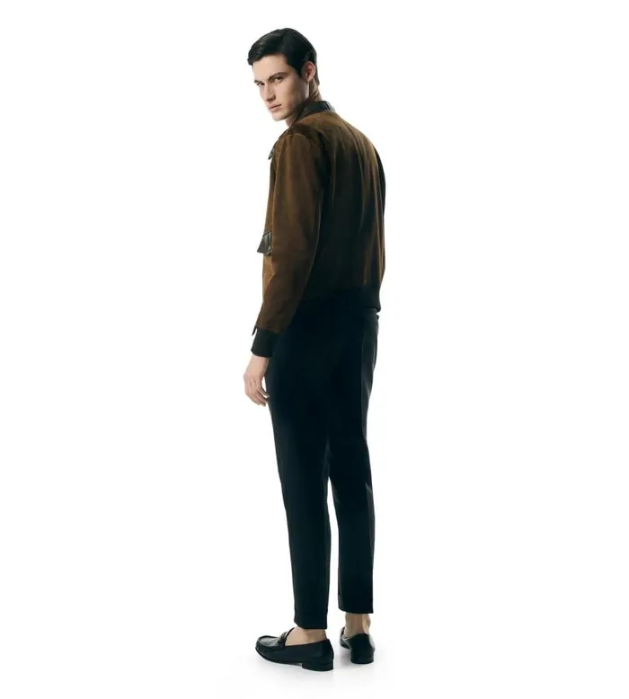 Men Outerwear Tom Ford Soft Suede 034Members Only034 Jacket Cigar Men Outerwear Tom Ford Soft Suede 034Members Only034 Jacket Cigar