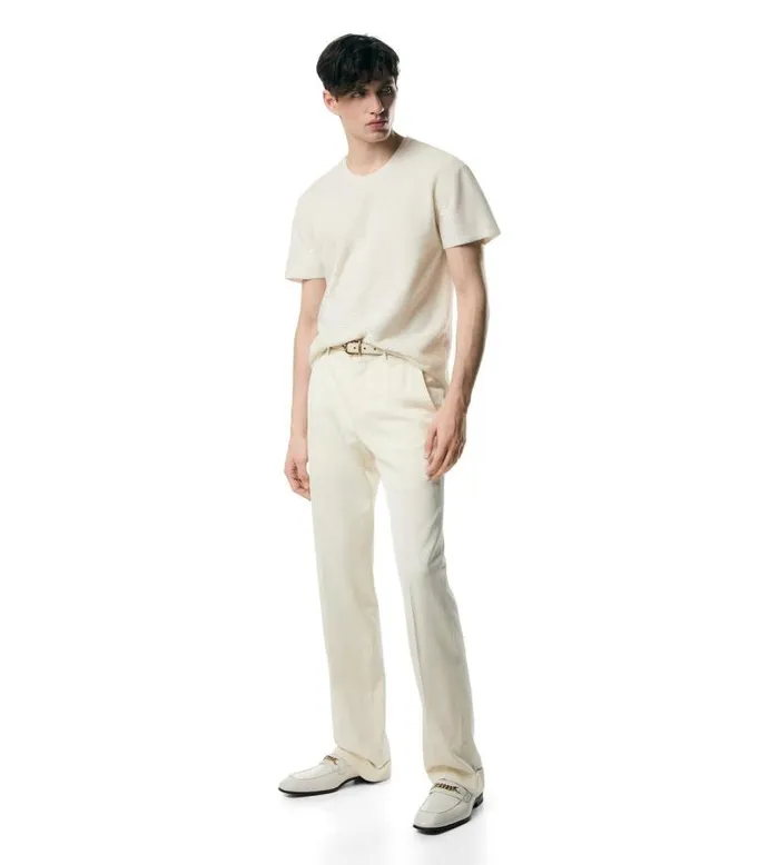 Men Pants and Shorts Tom Ford Drapey Viscose Wool Atticus Trouser Chalk Men Pants and Shorts Tom Ford Drapey Viscose Wool Atticus Trouser Chalk